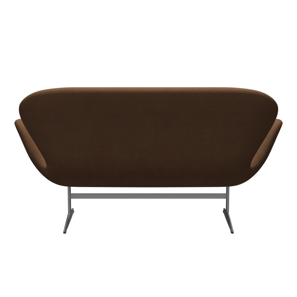 [product_category]-Fritz Hansen Swan Sofa 2 Seater, Silver Grey/Divina Light Brown-Fritz Hansen-3321-DIV334-SGBASE-FRI-4