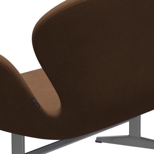 [product_category]-Fritz Hansen Swan Sofa 2 Seater, Silver Grey/Divina Light Brown-Fritz Hansen-3321-DIV334-SGBASE-FRI-5
