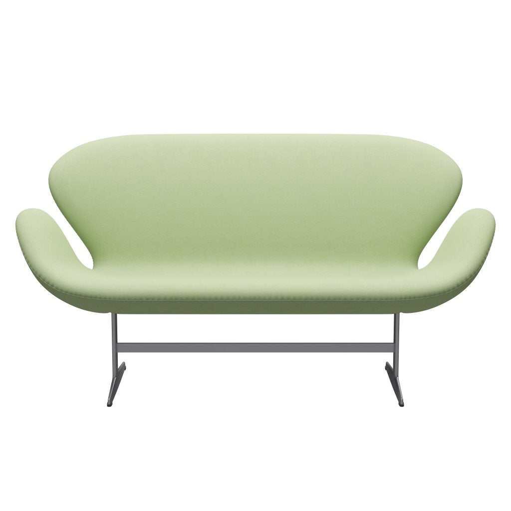 [product_category]-Fritz Hansen Swan Sofa 2 Seater, Silver Grey/Divina Light Yellow-Fritz Hansen-3321-DIV846-SGBASE-FRI-1