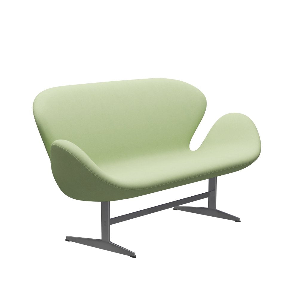[product_category]-Fritz Hansen Swan Sofa 2 Seater, Silver Grey/Divina Light Yellow-Fritz Hansen-3321-DIV846-SGBASE-FRI-2