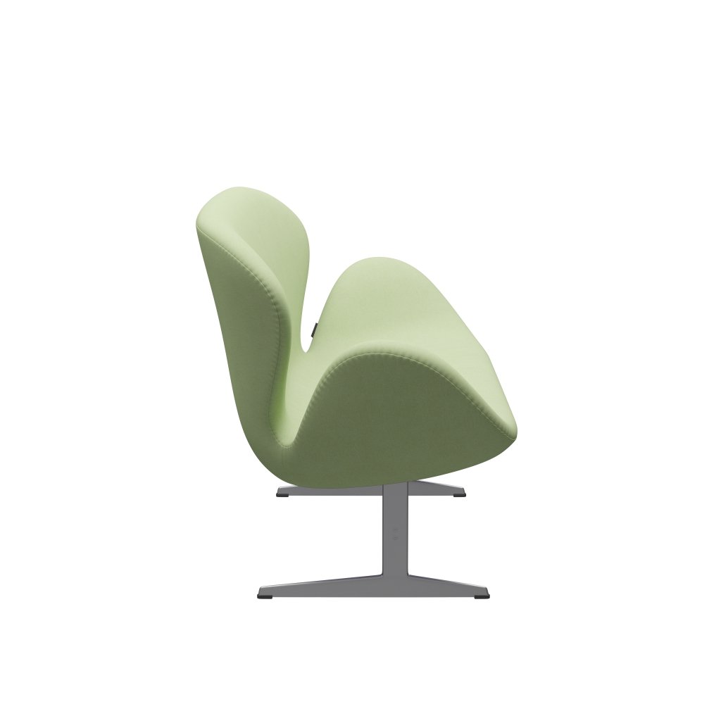 [product_category]-Fritz Hansen Swan Sofa 2 Seater, Silver Grey/Divina Light Yellow-Fritz Hansen-3321-DIV846-SGBASE-FRI-3