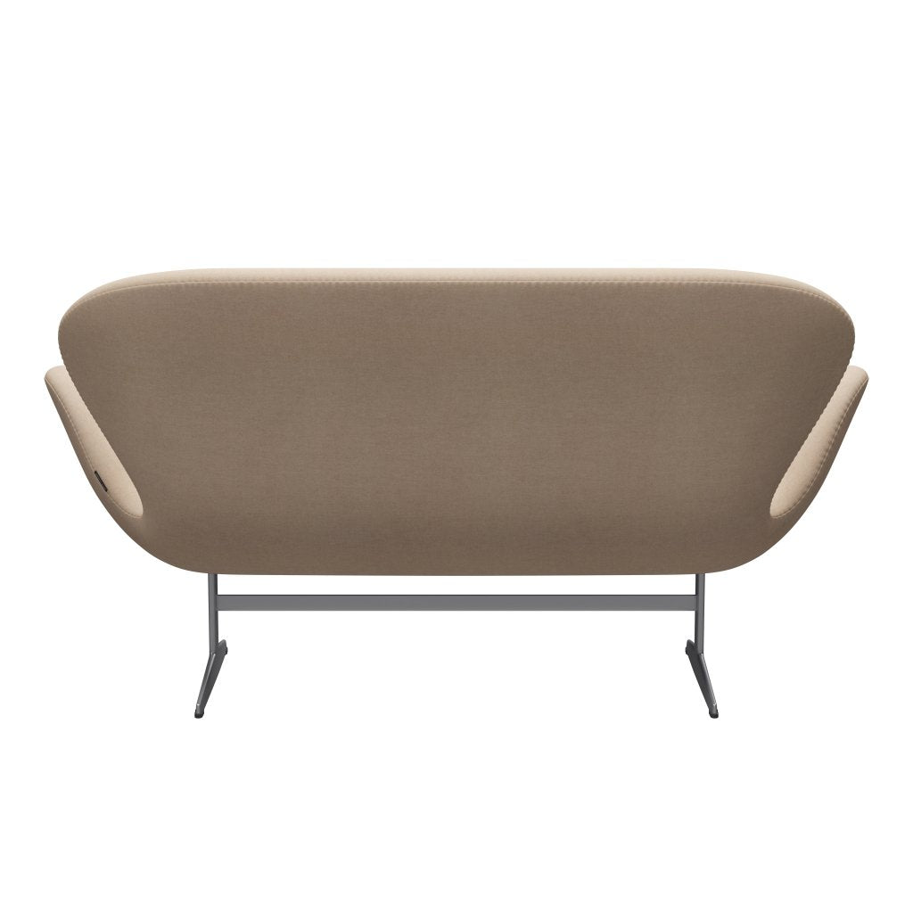 [product_category]-Fritz Hansen Swan Sofa 2 Seater, Silver Grey/Divina Md Crème-Fritz Hansen-3321-DMD203-SGBASE-FRI-4