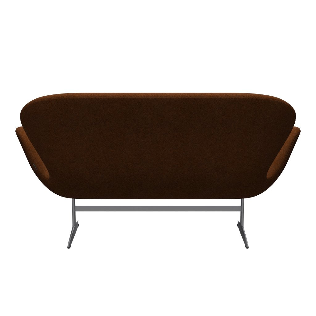 [product_category]-Fritz Hansen Swan Sofa 2 Seater, Silver Grey/Divina Melange Burnt Orange-Fritz Hansen-3321-DIM571-SGBASE-FRI-4