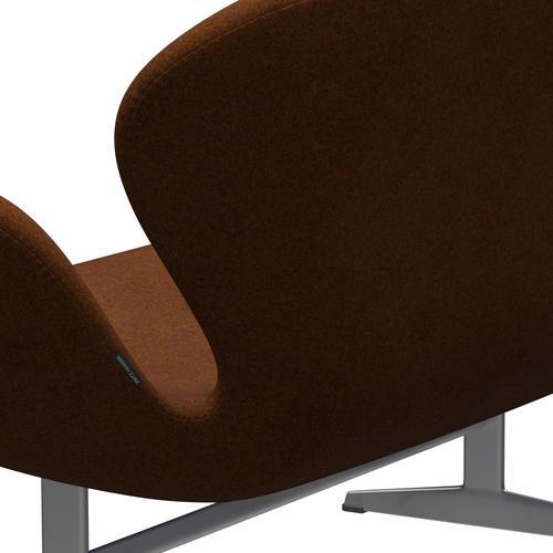 [product_category]-Fritz Hansen Swan Sofa 2 Seater, Silver Grey/Divina Melange Burnt Orange-Fritz Hansen-3321-DIM571-SGBASE-FRI-5