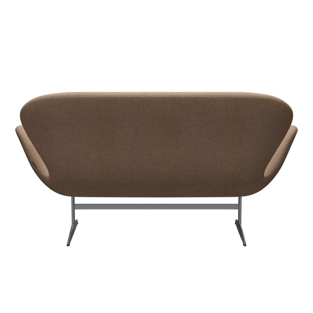 [product_category]-Fritz Hansen Swan Sofa 2 Seater, Silver Grey/Divina Melange Grey Nude-Fritz Hansen-3321-DIM517-SGBASE-FRI-4