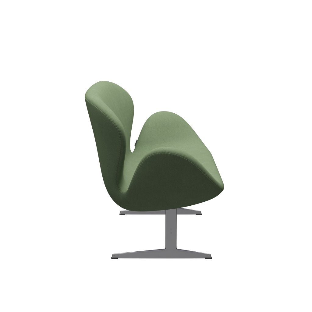 [product_category]-Fritz Hansen Swan Sofa 2 Seater, Silver Grey/Divina Olive Green-Fritz Hansen-3321-DIV856-SGBASE-FRI-3