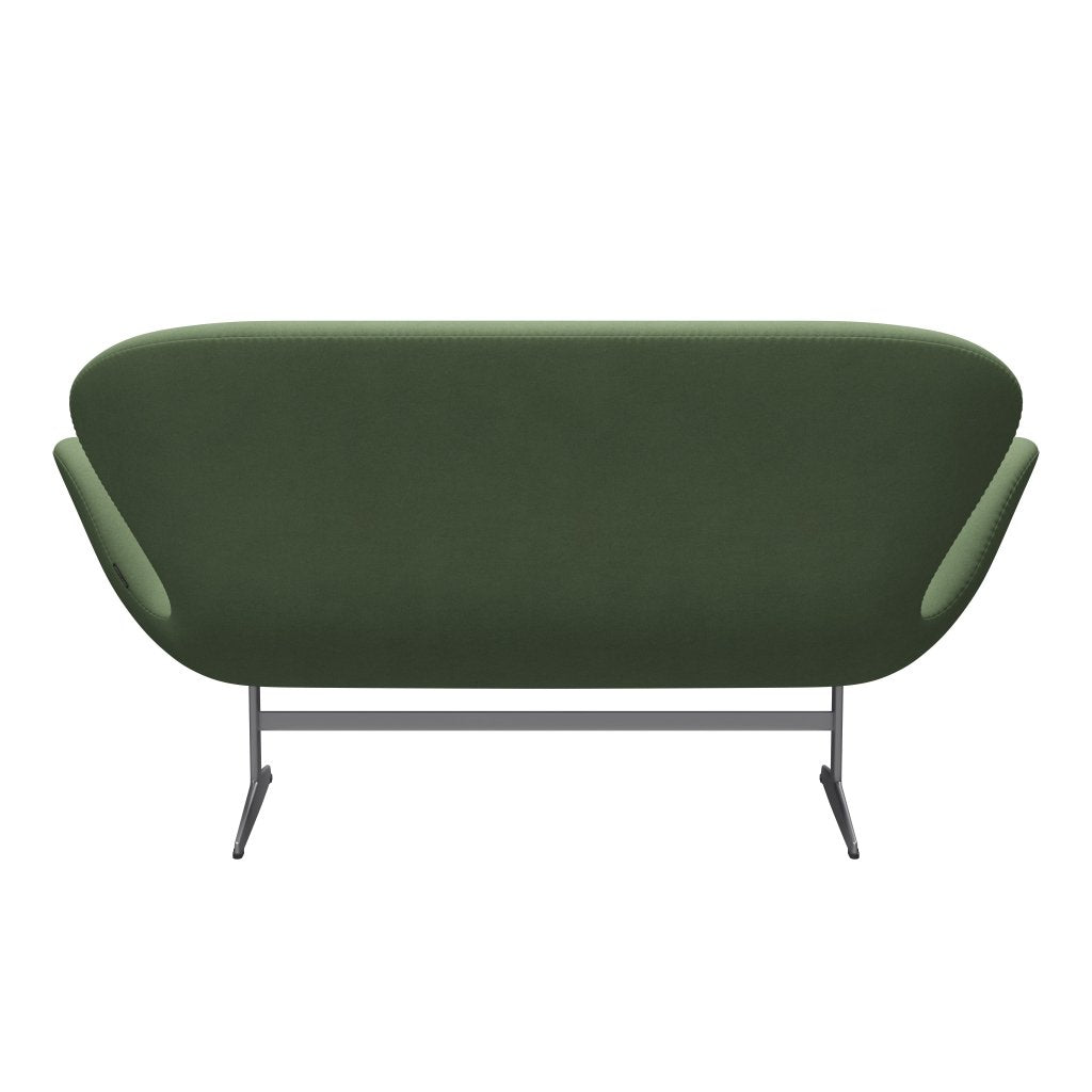 [product_category]-Fritz Hansen Swan Sofa 2 Seater, Silver Grey/Divina Olive Green-Fritz Hansen-3321-DIV856-SGBASE-FRI-4