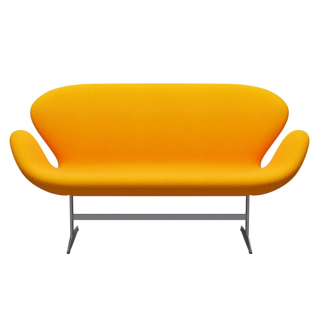 [product_category]-Fritz Hansen Swan Sofa 2 Seater, Silver Grey/Divina Orange (426)-Fritz Hansen-3321-DIV426-SGBASE-FRI-1