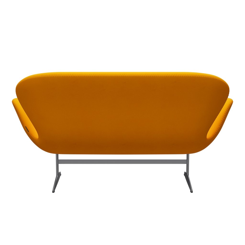 [product_category]-Fritz Hansen Swan Sofa 2 Seater, Silver Grey/Divina Orange (426)-Fritz Hansen-3321-DIV426-SGBASE-FRI-4