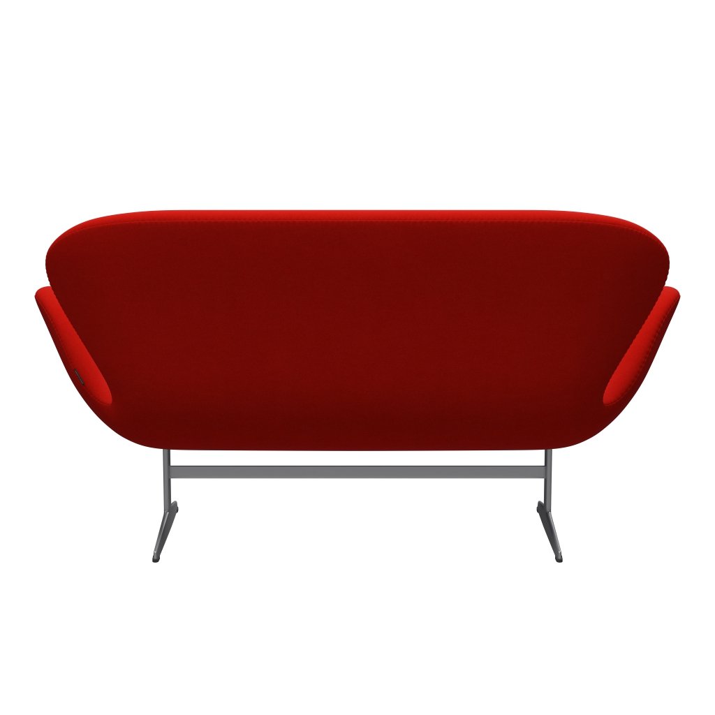 [product_category]-Fritz Hansen Swan Sofa 2 Seater, Silver Grey/Divina Red (562)-Fritz Hansen-3321-DIV562-SGBASE-FRI-4