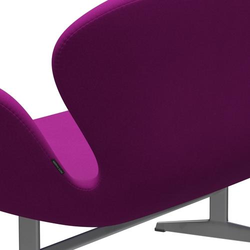 [product_category]-Fritz Hansen Swan Sofa 2 Seater, Silver Grey/Divina Violet (666)-Fritz Hansen-3321-DIV666-SGBASE-FRI-5