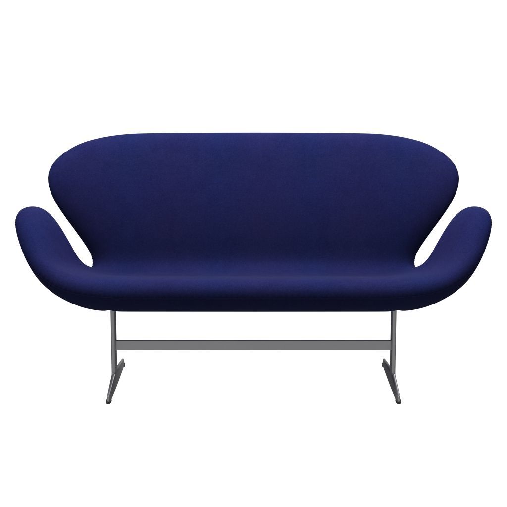 [product_category]-Fritz Hansen Swan Sofa 2 Seater, Silver Grey/Divina Violet Dark (684)-Fritz Hansen-3321-DIV684-SGBASE-FRI-1