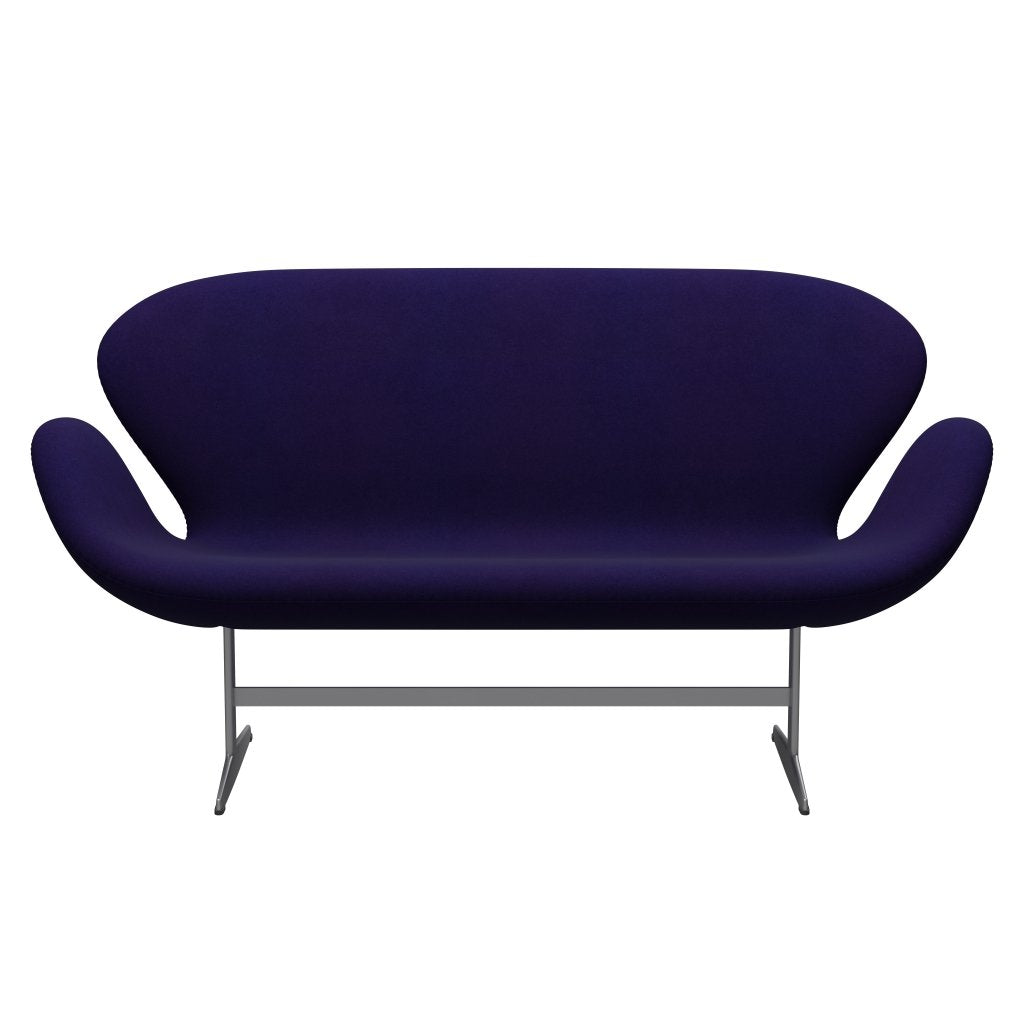 [product_category]-Fritz Hansen Swan Sofa 2 Seater, Silver Grey/Divina Violet Dark (692)-Fritz Hansen-3321-DIV692-SGBASE-FRI-1