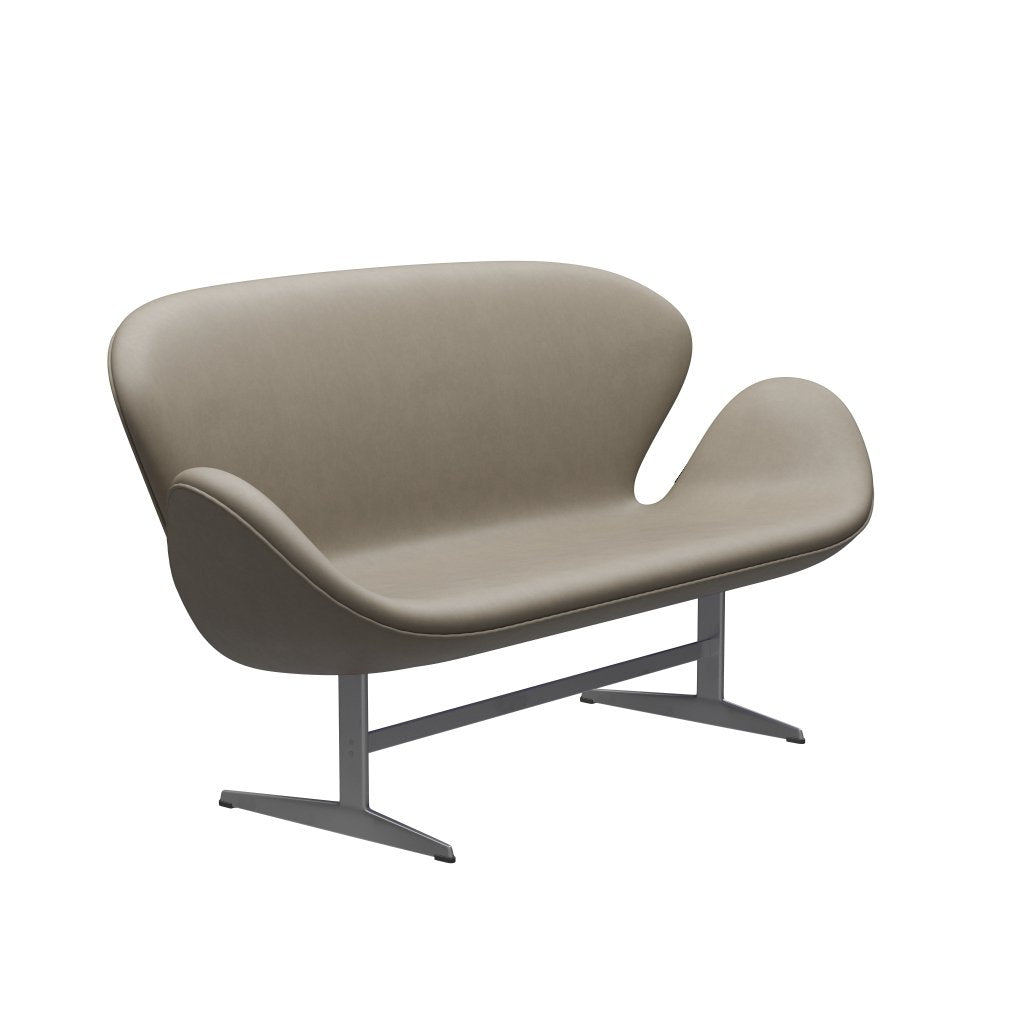 [product_category]-Fritz Hansen Swan Sofa 2 Seater, Silver Grey/Essential Light Grey-Fritz Hansen-3321-STLIGR-SGBASE-FRI-2