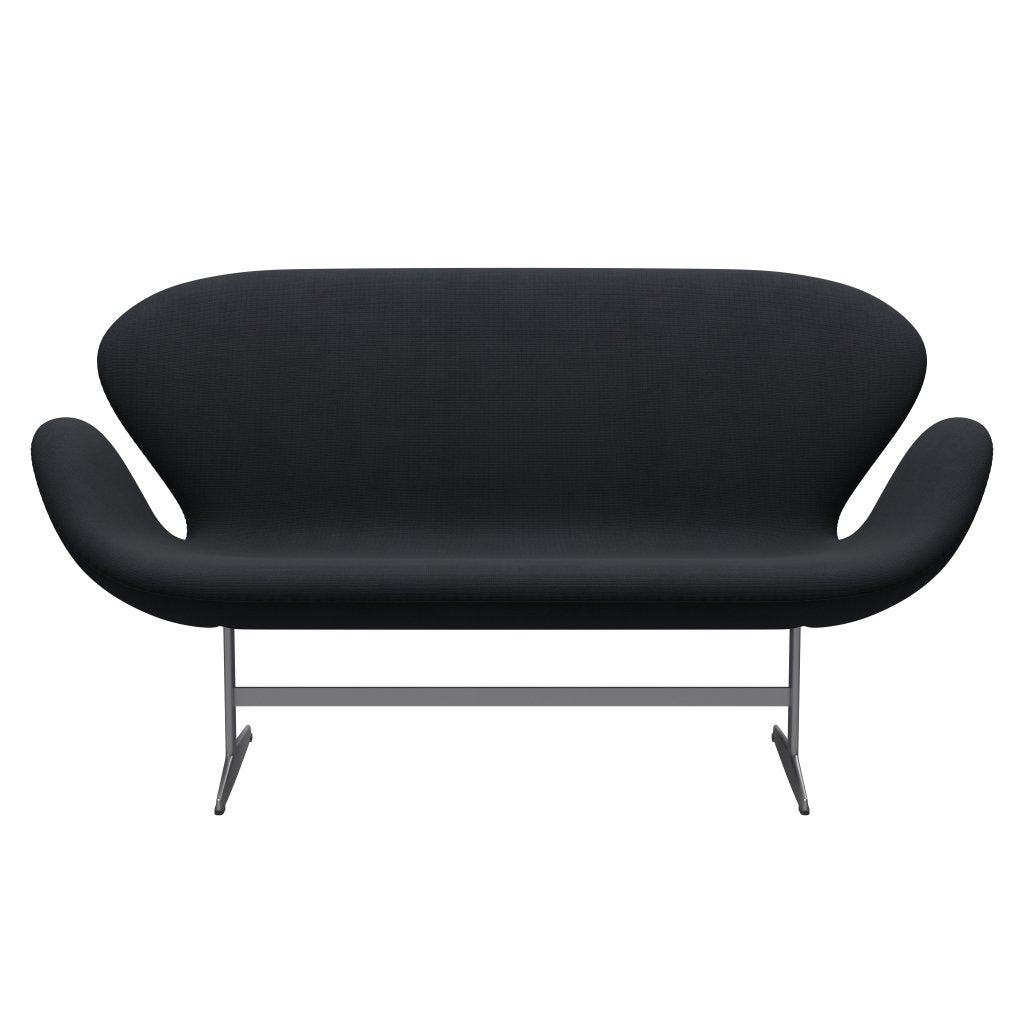 [product_category]-Fritz Hansen Swan Sofa 2 Seater, Silver Grey/Fame Grey (60019)-Fritz Hansen-3321-F60019-SGBASE-FRI-1