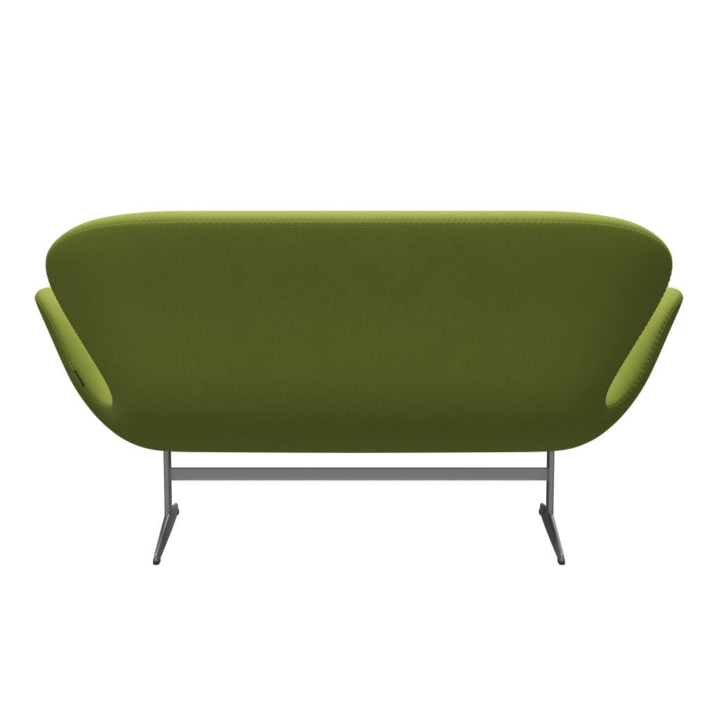 [product_category]-Fritz Hansen Swan Sofa 2 Seater, Silver Grey/Fame Light Grass Green-Fritz Hansen-3321-F68145-SGBASE-FRI-4
