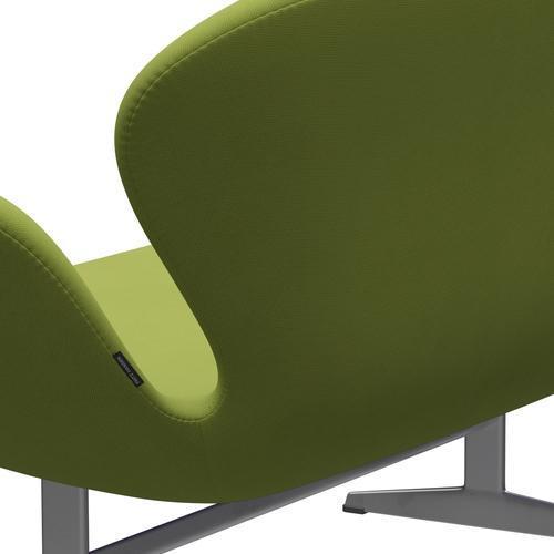 [product_category]-Fritz Hansen Swan Sofa 2 Seater, Silver Grey/Fame Light Grass Green-Fritz Hansen-3321-F68145-SGBASE-FRI-5