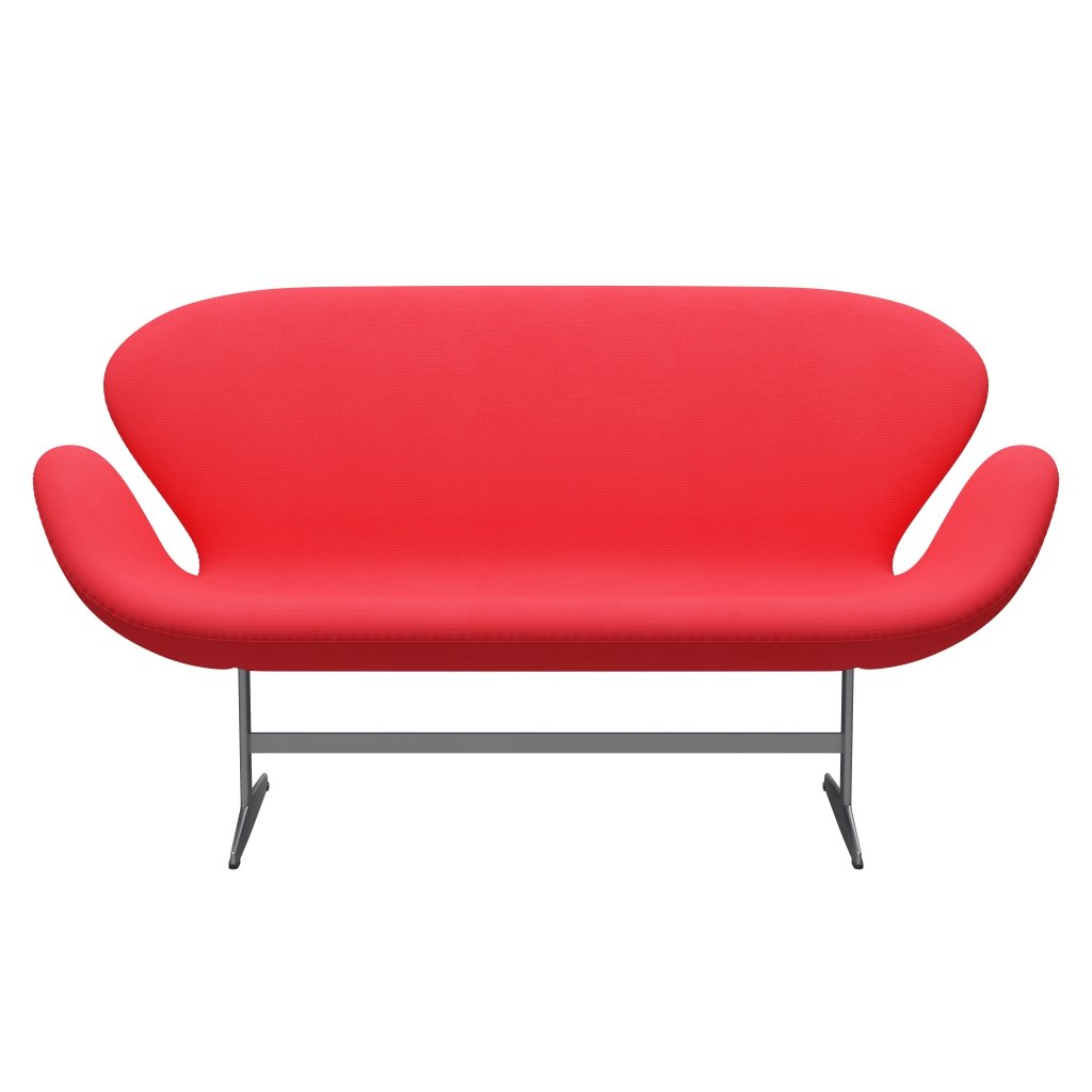 [product_category]-Fritz Hansen Swan Sofa 2 Seater, Silver Grey/Fame Pink-Fritz Hansen-3321-F64166-SGBASE-FRI-1