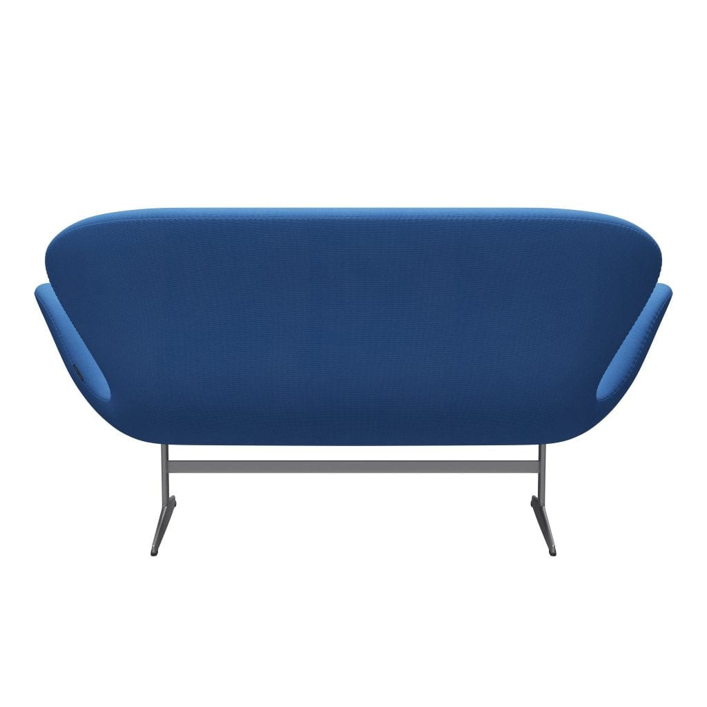 [product_category]-Fritz Hansen Swan Sofa 2 Seater, Silver Grey/Fame Turquoise (66118)-Fritz Hansen-3321-F66118-SGBASE-FRI-4