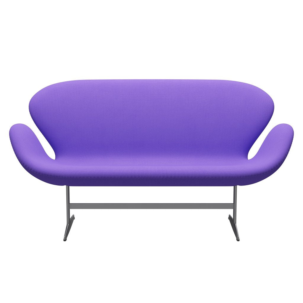 [product_category]-Fritz Hansen Swan Sofa 2 Seater, Silver Grey/Fame Violet Light-Fritz Hansen-3321-F65083-SGBASE-FRI-1