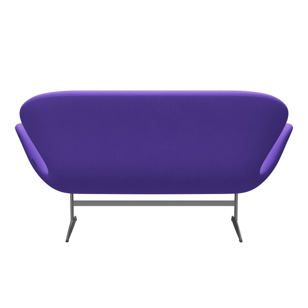 [product_category]-Fritz Hansen Swan Sofa 2 Seater, Silver Grey/Fame Violet Light-Fritz Hansen-3321-F65083-SGBASE-FRI-4
