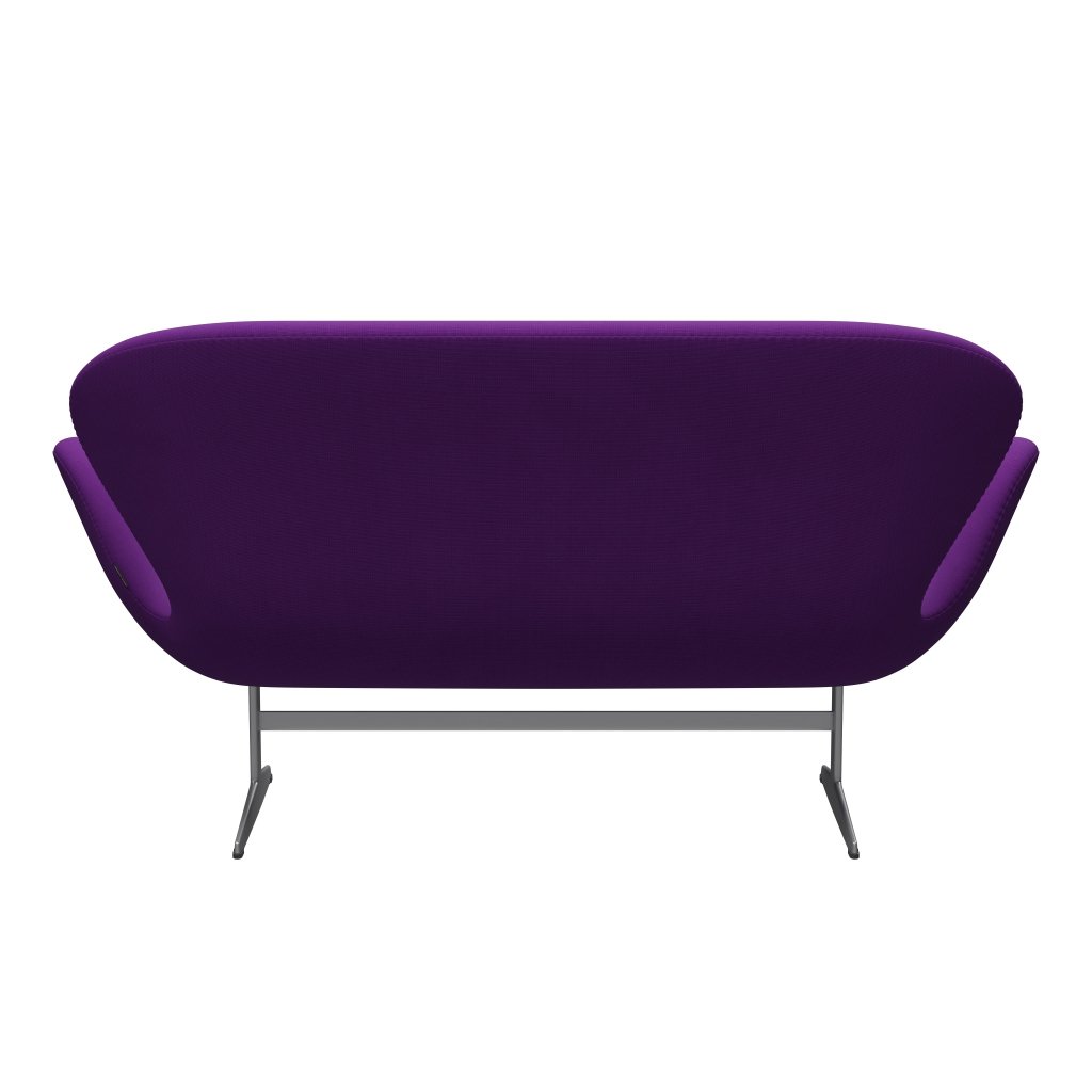 [product_category]-Fritz Hansen Swan Sofa 2 Seater, Silver Grey/Fame Violet-Fritz Hansen-3321-F65084-SGBASE-FRI-4