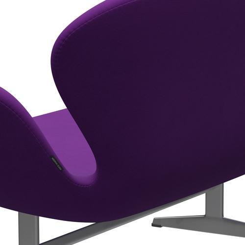 [product_category]-Fritz Hansen Swan Sofa 2 Seater, Silver Grey/Fame Violet-Fritz Hansen-3321-F65084-SGBASE-FRI-5