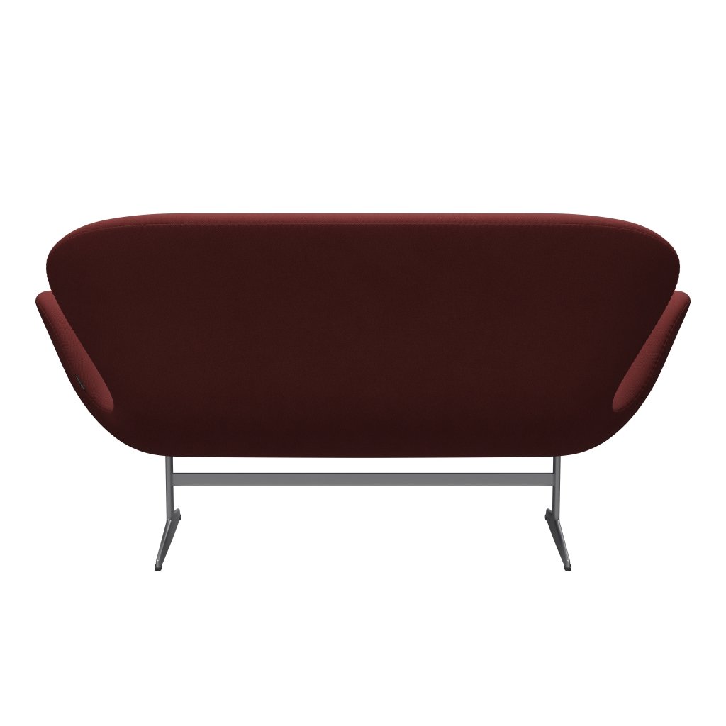 [product_category]-Fritz Hansen Swan Sofa 2 Seater, Silver Grey/Fiord Brick/Brick-Fritz Hansen-3321-FIO581-SGBASE-FRI-4