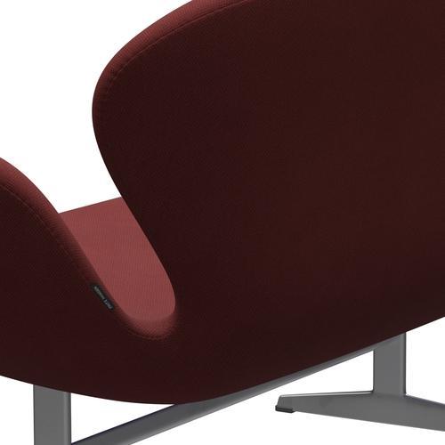 [product_category]-Fritz Hansen Swan Sofa 2 Seater, Silver Grey/Fiord Brick/Brick-Fritz Hansen-3321-FIO581-SGBASE-FRI-5