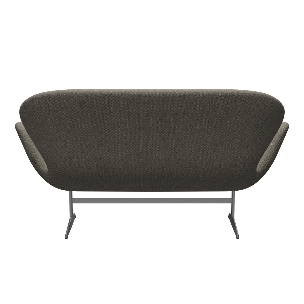 [product_category]-Fritz Hansen Swan Sofa 2 Seater, Silver Grey/Hallingdal Beige-Fritz Hansen-3321-HAL123-SGBASE-FRI-4