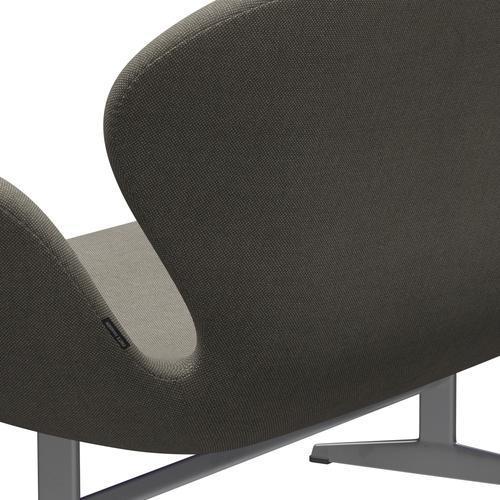 [product_category]-Fritz Hansen Swan Sofa 2 Seater, Silver Grey/Hallingdal Beige-Fritz Hansen-3321-HAL123-SGBASE-FRI-5