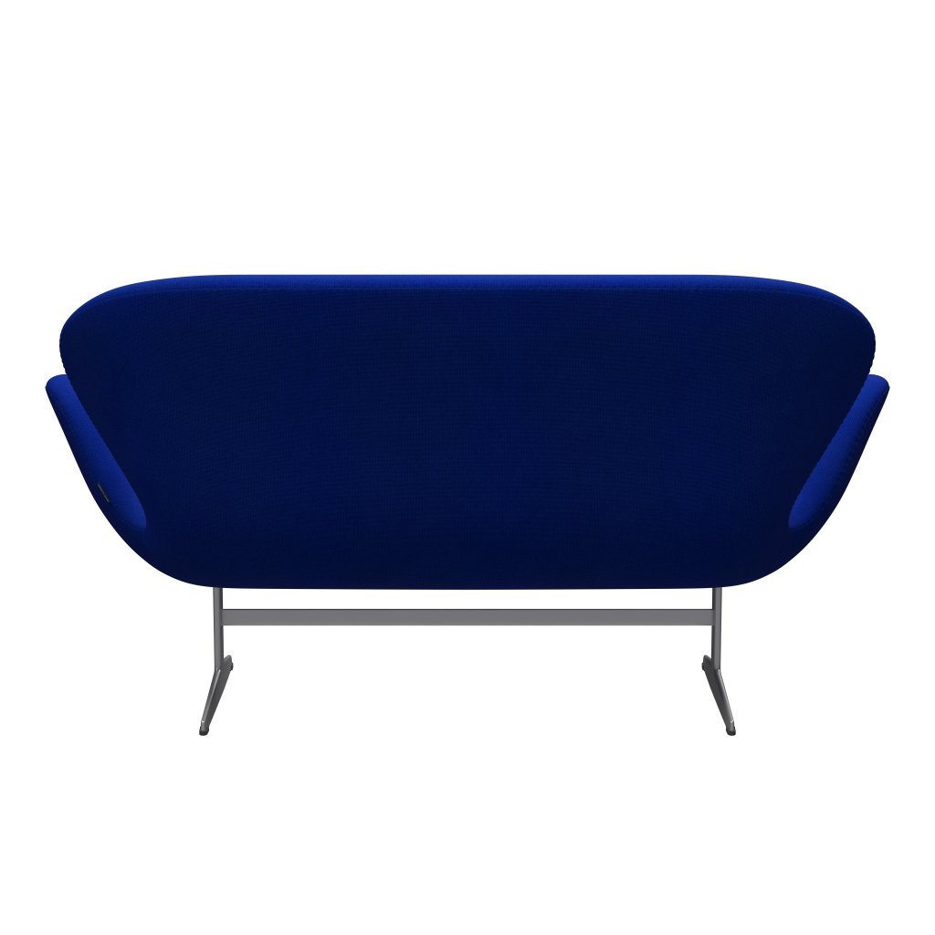[product_category]-Fritz Hansen Swan Sofa 2 Seater, Silver Grey/Hallingdal Blue-Fritz Hansen-3321-HAL750-SGBASE-FRI-4
