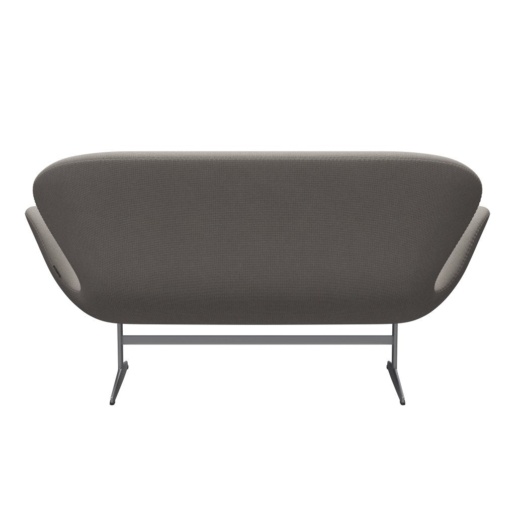 [product_category]-Fritz Hansen Swan Sofa 2 Seater, Silver Grey/Hallingdal Light Grey (113)-Fritz Hansen-3321-HAL113-SGBASE-FRI-4
