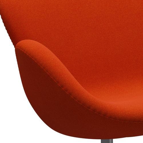 [product_category]-Fritz Hansen Swan Sofa 2 Seater, Silver Grey/Hallingdal Red/Orange-Fritz Hansen-3321-HAL590-SGBASE-FRI-7