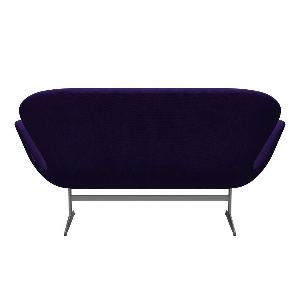 [product_category]-Fritz Hansen Swan Sofa 2 Seater, Silver Grey/Hallingdal Violet-Fritz Hansen-3321-HAL702-SGBASE-FRI-4