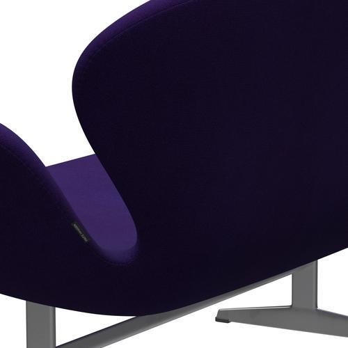 [product_category]-Fritz Hansen Swan Sofa 2 Seater, Silver Grey/Hallingdal Violet-Fritz Hansen-3321-HAL702-SGBASE-FRI-5