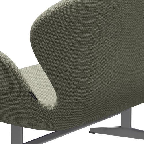 [product_category]-Fritz Hansen Swan Sofa 2 Seater, Silver Grey/Re Wool Lime Green/Natural-Fritz Hansen-3321-REW408-SGBASE-FRI-5