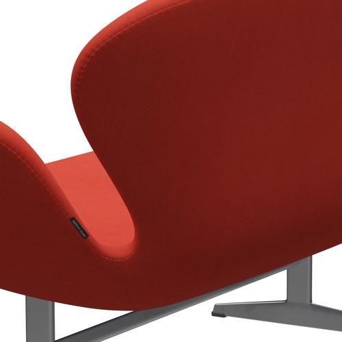 [product_category]-Fritz Hansen Swan Sofa 2 Seater, Silver Grey/Steelcut Light Red-Fritz Hansen-3321-STI550-SGBASE-FRI-5