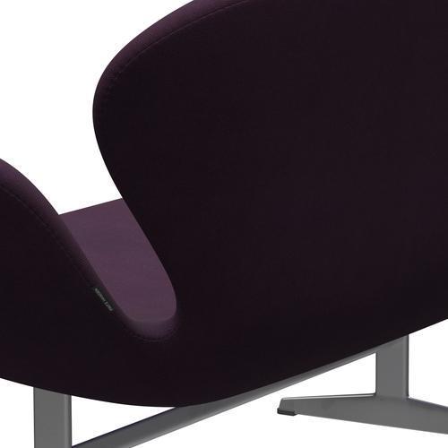 [product_category]-Fritz Hansen Swan Sofa 2 Seater, Silver Grey/Steelcut Medium Violet-Fritz Hansen-3321-STI625-SGBASE-FRI-5