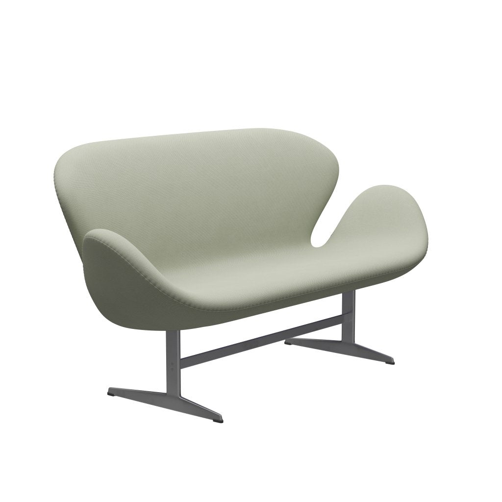[product_category]-Fritz Hansen Swan Sofa 2 Seater, Silver Grey/Steelcut Turquoise Light-Fritz Hansen-3321-STI935-SGBASE-FRI-2