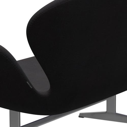 [product_category]-Fritz Hansen Swan Sofa 2 Seater, Silver Grey/Sunniva Black (683)-Fritz Hansen-3321-SV683-SGBASE-FRI-5