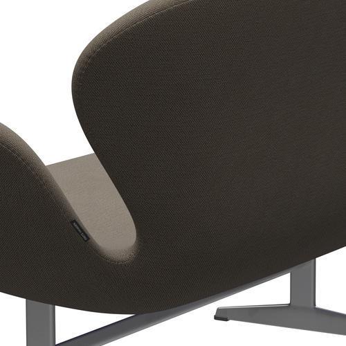 [product_category]-Fritz Hansen Swan Sofa 2 Seater, Silver Grey/Sunniva Chocolate/Light Grey-Fritz Hansen-3321-SV353-SGBASE-FRI-5