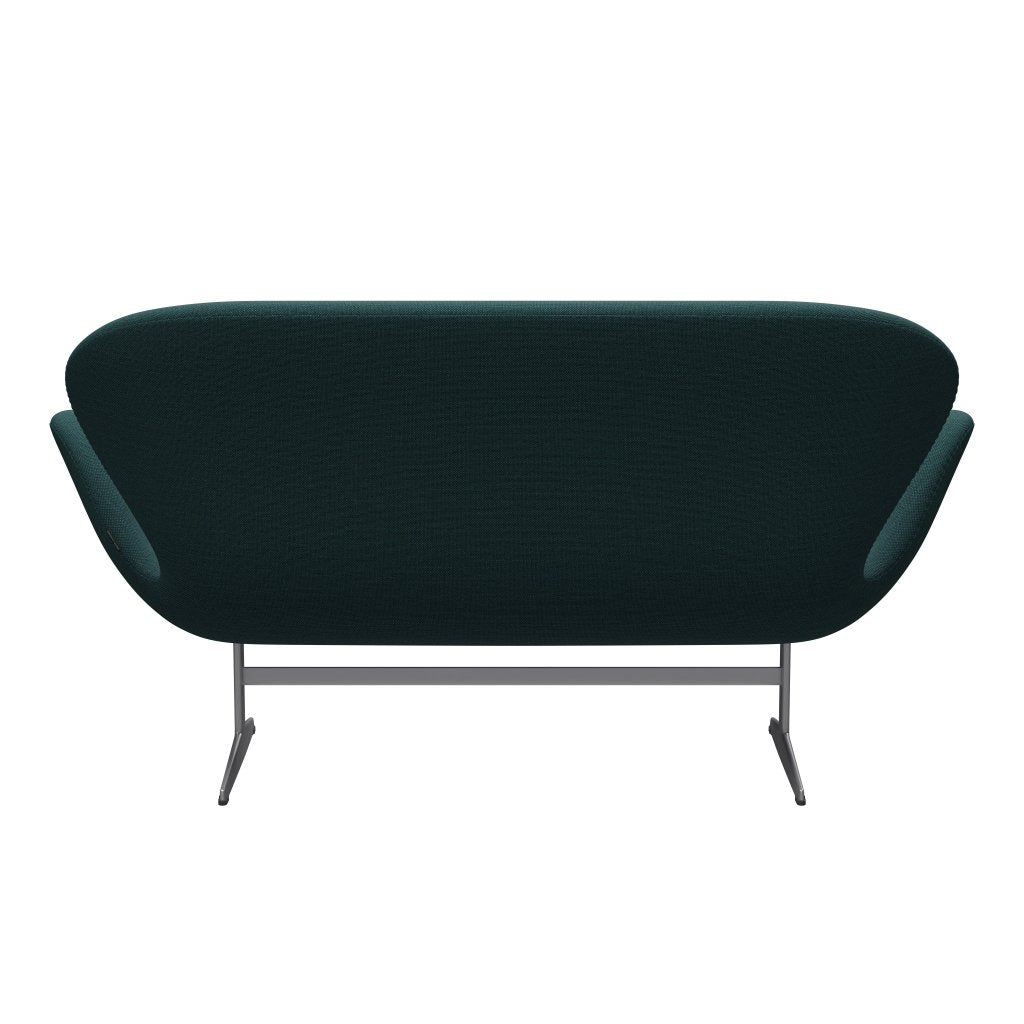[product_category]-Fritz Hansen Swan Sofa 2 Seater, Silver Grey/Sunniva Green/Grey-Fritz Hansen-3321-SV863-SGBASE-FRI-4