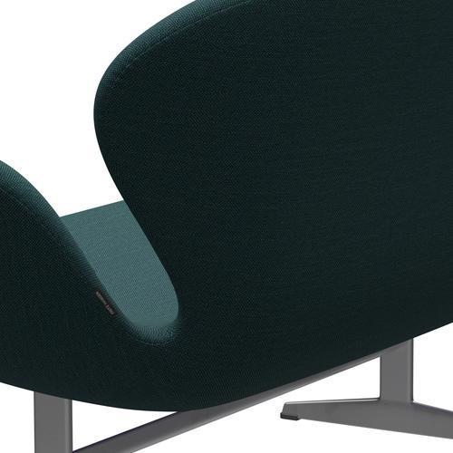 [product_category]-Fritz Hansen Swan Sofa 2 Seater, Silver Grey/Sunniva Green/Grey-Fritz Hansen-3321-SV863-SGBASE-FRI-5