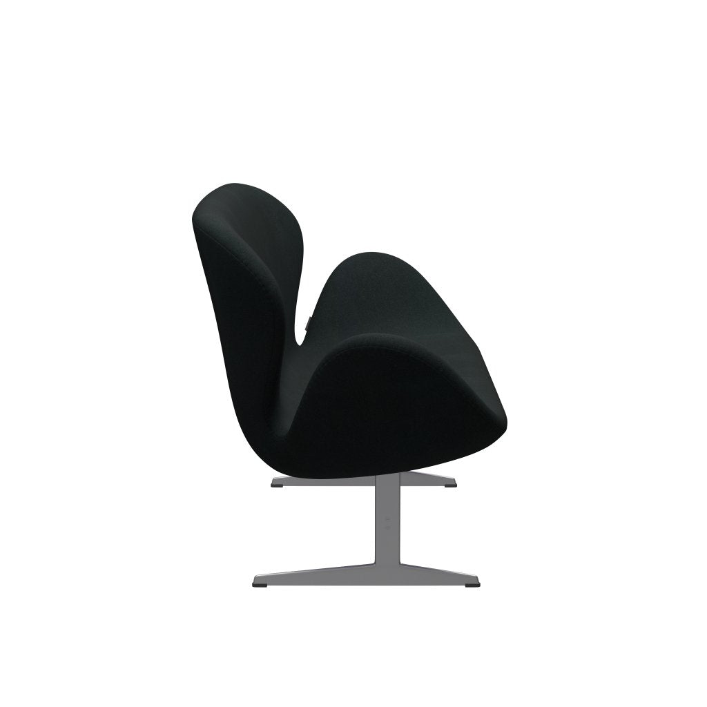 [product_category]-Fritz Hansen Swan Sofa 2 Seater, Silver Grey/Tonus Black-Fritz Hansen-3321-TON128-SGBASE-FRI-3