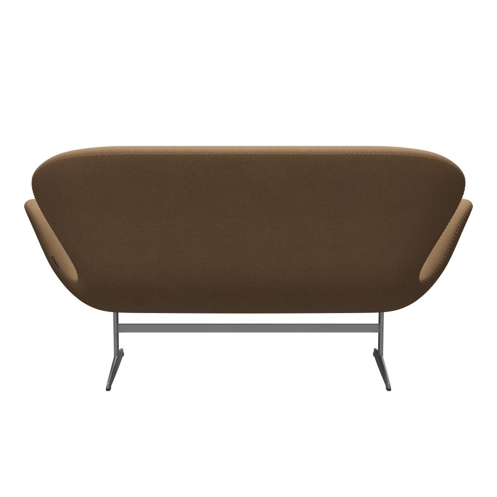 [product_category]-Fritz Hansen Swan Sofa 2 Seater, Silver Grey/Tonus Camel-Fritz Hansen-3321-TON244-SGBASE-FRI-4