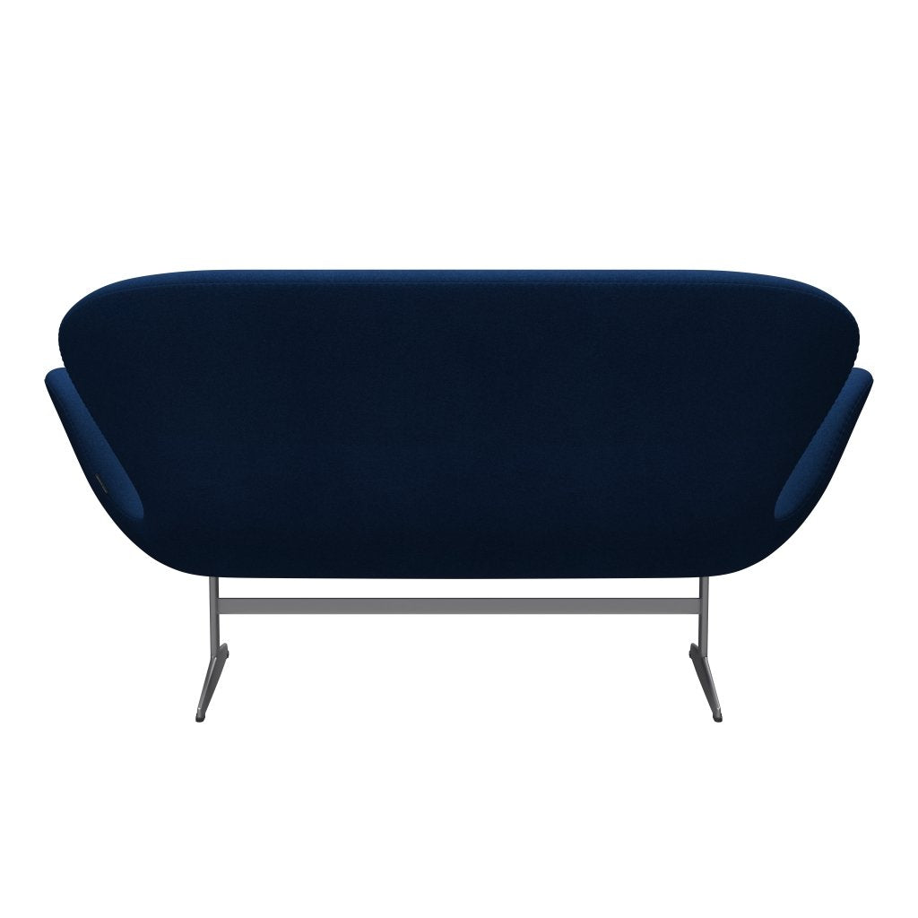 [product_category]-Fritz Hansen Swan Sofa 2 Seater, Silver Grey/Tonus Dark Coral Blue-Fritz Hansen-3321-TON132-SGBASE-FRI-4