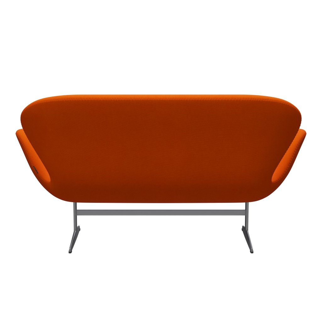 [product_category]-Fritz Hansen Swan Sofa 2 Seater, Silver Grey/Tonus Light Orange-Fritz Hansen-3321-TON125-SGBASE-FRI-4