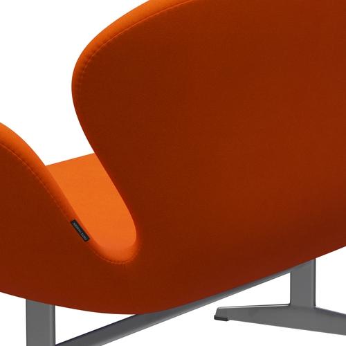 [product_category]-Fritz Hansen Swan Sofa 2 Seater, Silver Grey/Tonus Light Orange-Fritz Hansen-3321-TON125-SGBASE-FRI-5