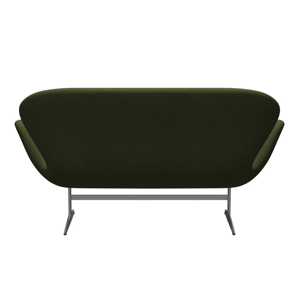 [product_category]-Fritz Hansen Swan Sofa 2 Seater, Silver Grey/Tonus Military Green-Fritz Hansen-3321-TON131-SGBASE-FRI-4